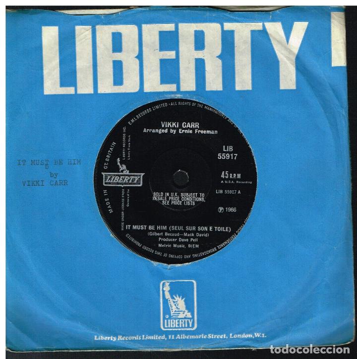 Discos de vinilo: VIKKI CARR - IT MUST BE HIM / SO NICE - SINGLE 1966 - ED GB - Foto 1