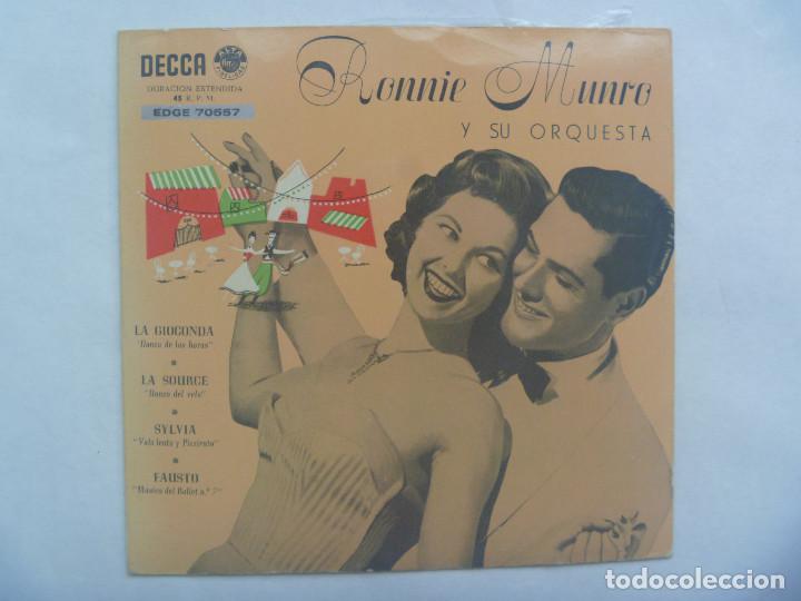 Discos de vinilo: SINGLE DECCA - RONNIE MUNRO Y SU ORQUESTA : LA GIOCONDA, SYLVIA, FAUSTO, LA SOURCE ... 1958 - Foto 1