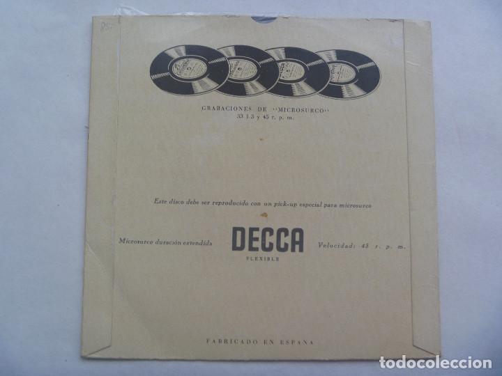 Discos de vinilo: SINGLE DECCA - RONNIE MUNRO Y SU ORQUESTA : LA GIOCONDA, SYLVIA, FAUSTO, LA SOURCE ... 1958 - Foto 2
