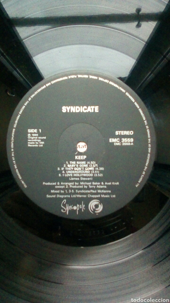 Discos de vinilo: Syndicate - Keep, Emi, 1989. England. - Foto 4