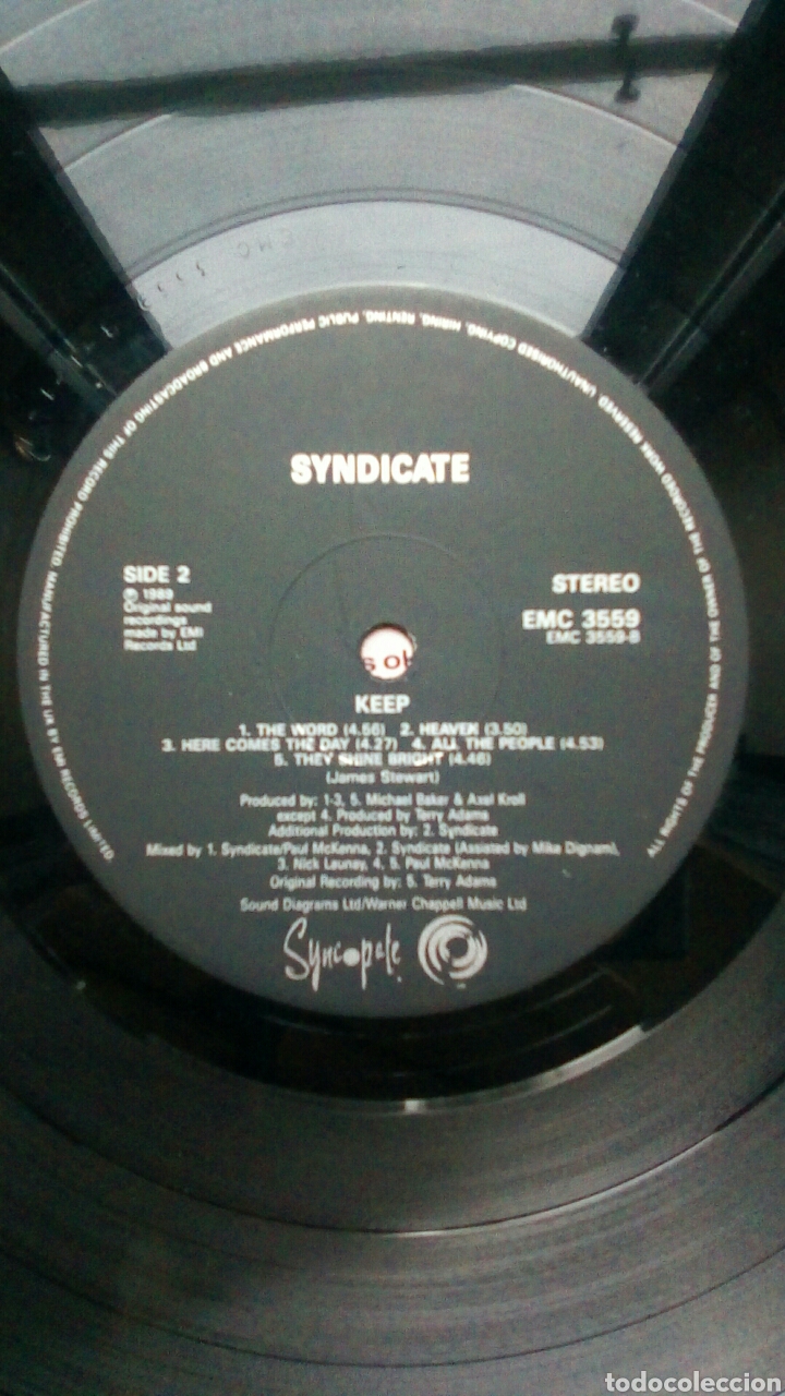 Discos de vinilo: Syndicate - Keep, Emi, 1989. England. - Foto 5