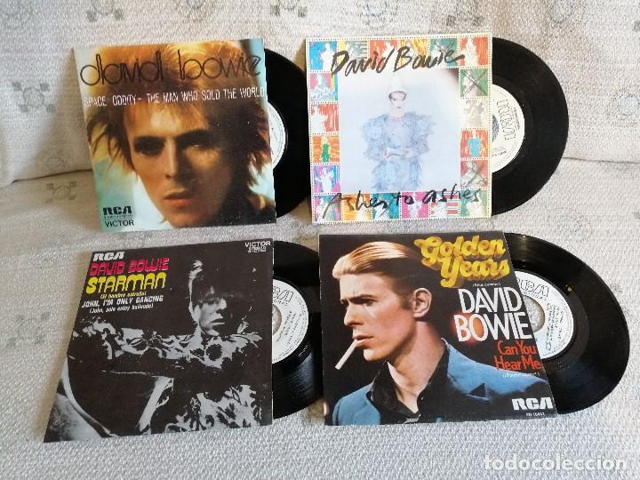 Discos de vinilo: david bowie.- lote 4 singles promocionales años 70 edit. spain .- nuevos + - Foto 1 - 184145422