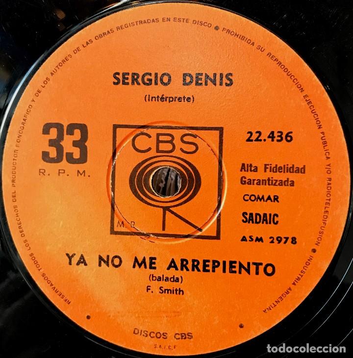 Discos de vinilo: Cuatro sencillos argentinos de Sergio Denis - Foto 4