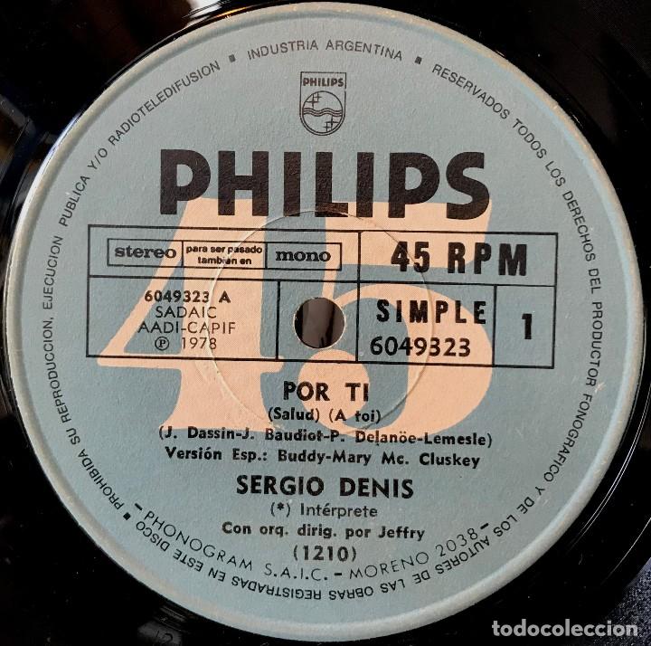 Discos de vinilo: Cuatro sencillos argentinos de Sergio Denis - Foto 5