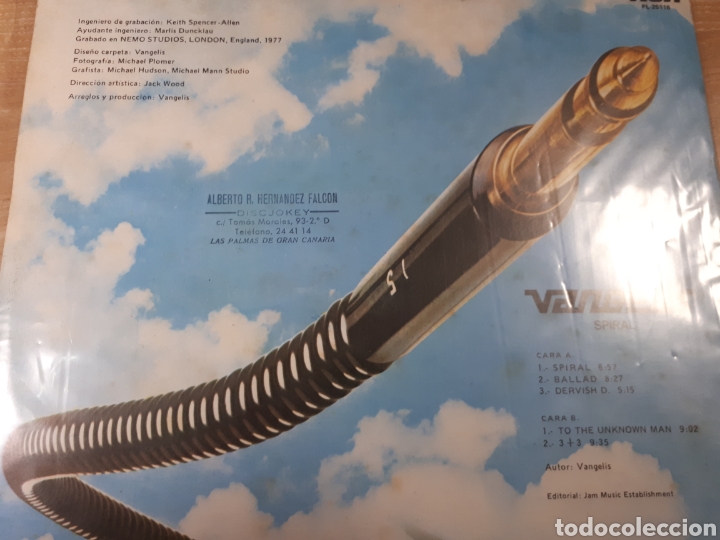 Discos de vinilo: VANGELIS SPIRAL - Foto 2