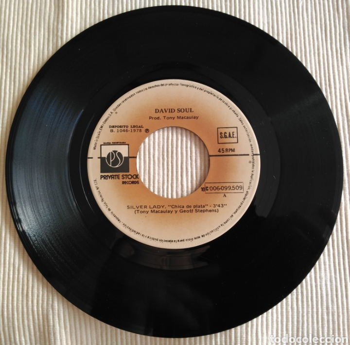 Discos de vinilo: David Soul. Chica de Plata. Silver Lady. Single - Foto 3