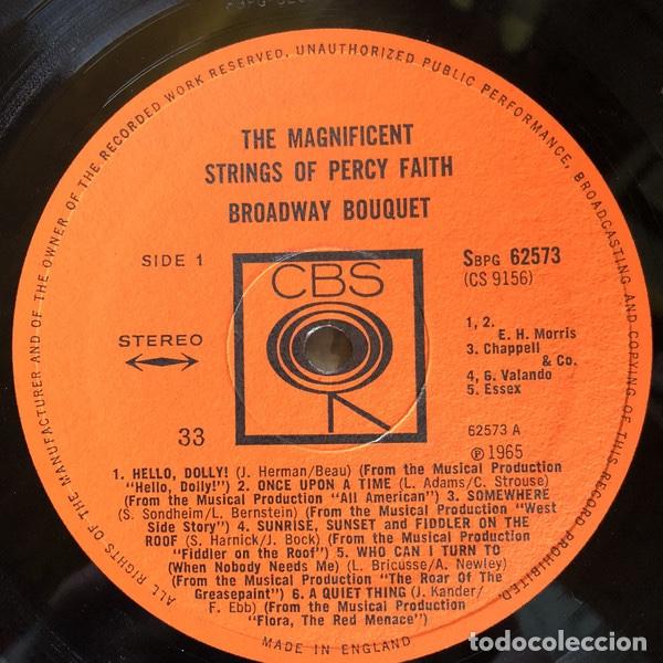 Discos de vinilo: Broadway Bouquet - The Percy Faith Strings - Foto 4