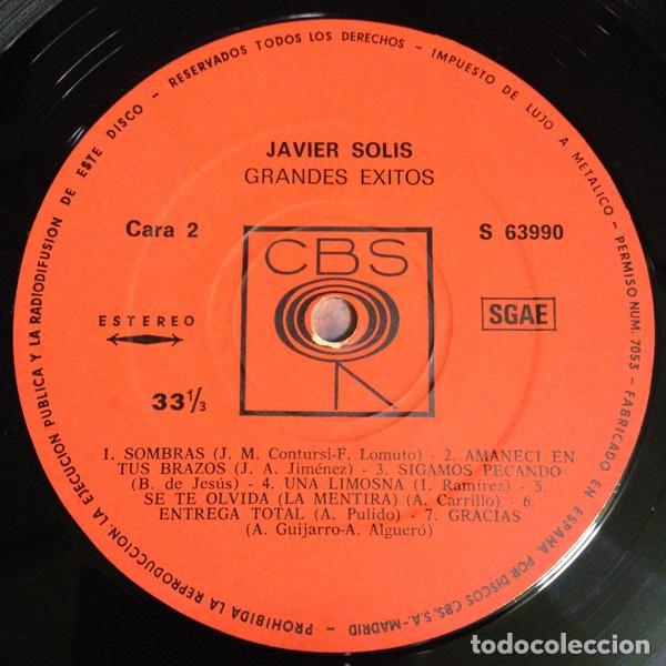 Discos de vinilo: Grandes Exitos - Javier Sol&iacute;s - Foto 4