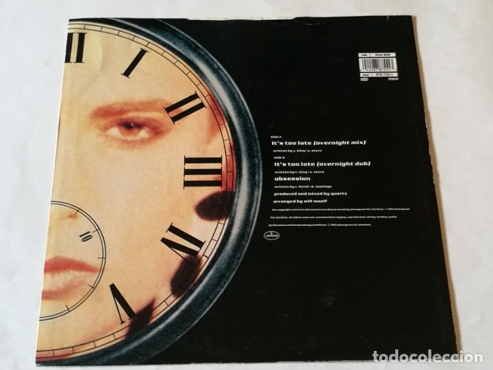 Discos de vinilo: Quartz Introducing Dina Carroll - Its Too Late - 1991 - Foto 2