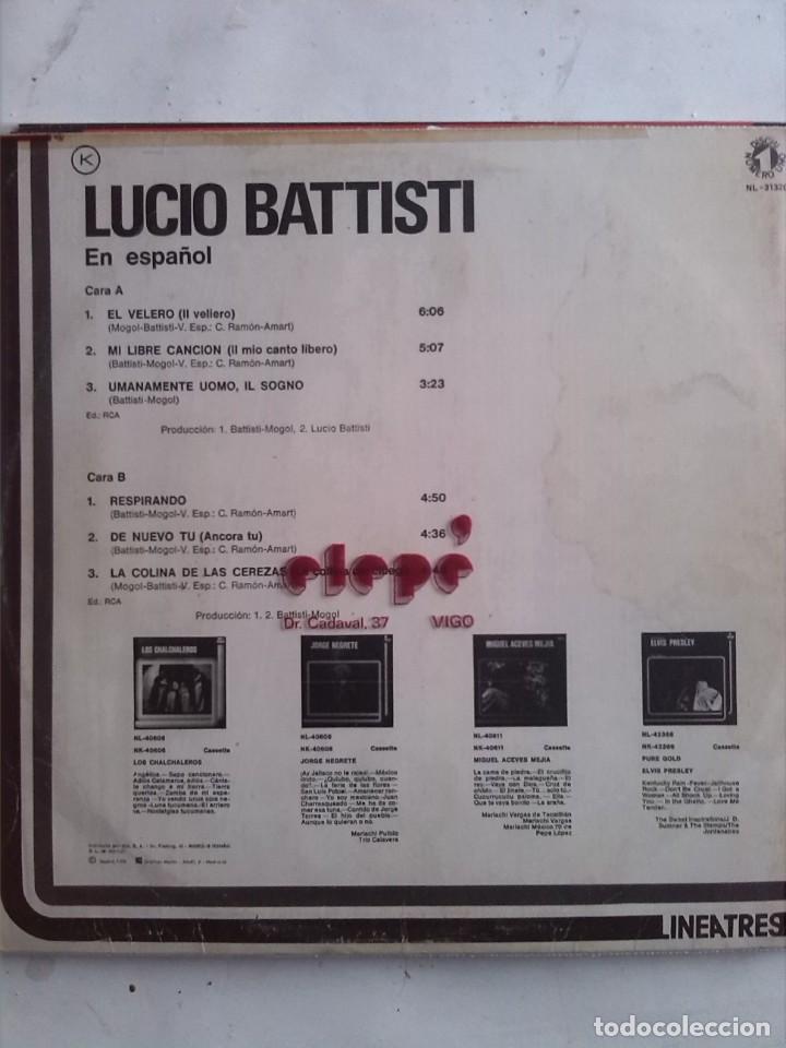 Discos de vinilo: LUCIO BATTISTI  EN ESPA&Ntilde;OL - Foto 2