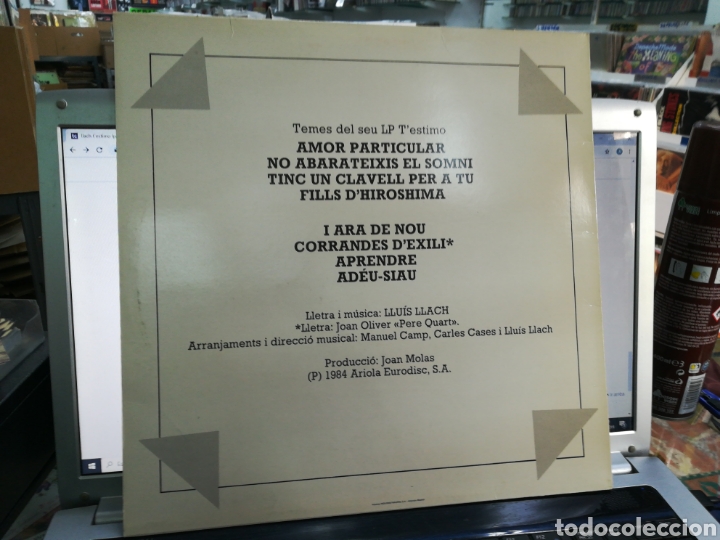 Discos de vinilo: LLu&iacute;s llach lp promocional testimo 1984 - Foto 2