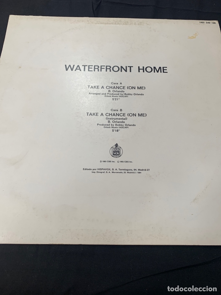 Discos de vinilo: (VIN505) WATERFRONT HOME ( vinilo Segunda mano ) - Foto 2