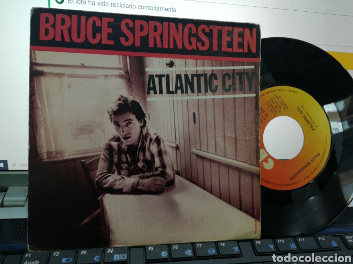 Discos de vinilo: BRUCE SPRINGSTEEN SINGLE ATLANTIC CITY ESPA&Ntilde;A 1982 - Foto 1