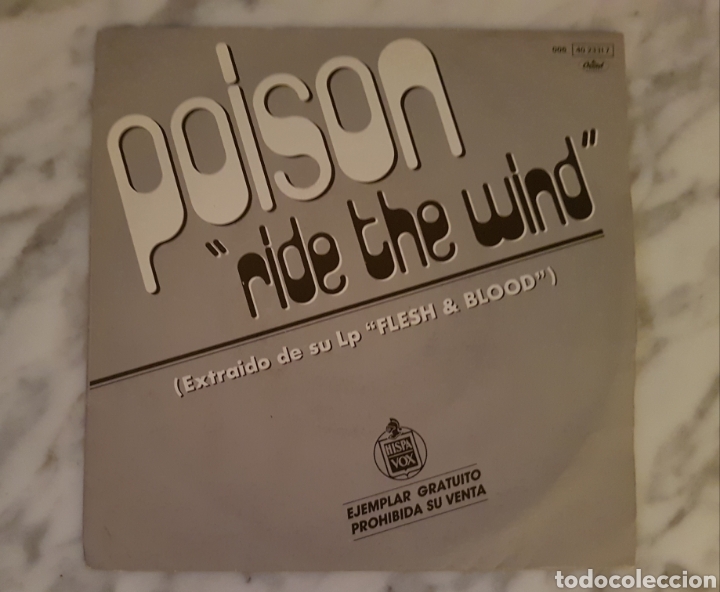 Discos de vinilo: POISON - RIDE THE WIND VINILO SINGLE. HARD ROCK - Foto 1