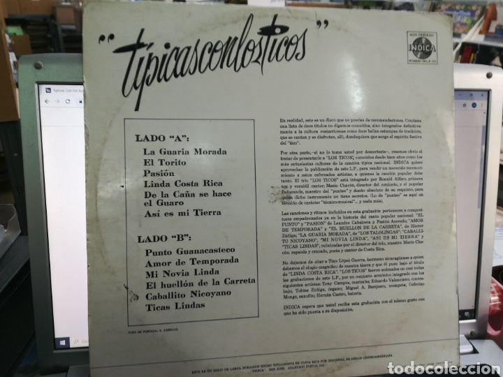Discos de vinilo: T&iacute;picas con los ticos lp costa rica - Foto 2