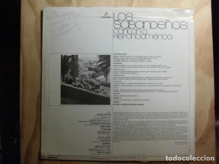 Discos de vinilo: LP VINILO LOS SABANDE&Ntilde;OS CANTAN A HISPANOAM&Eacute;RICA - Foto 2