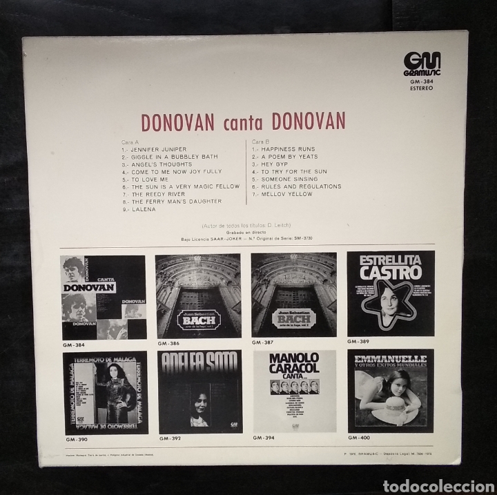 Discos de vinilo: DONOVAN,,canta DONOVAN - Foto 2