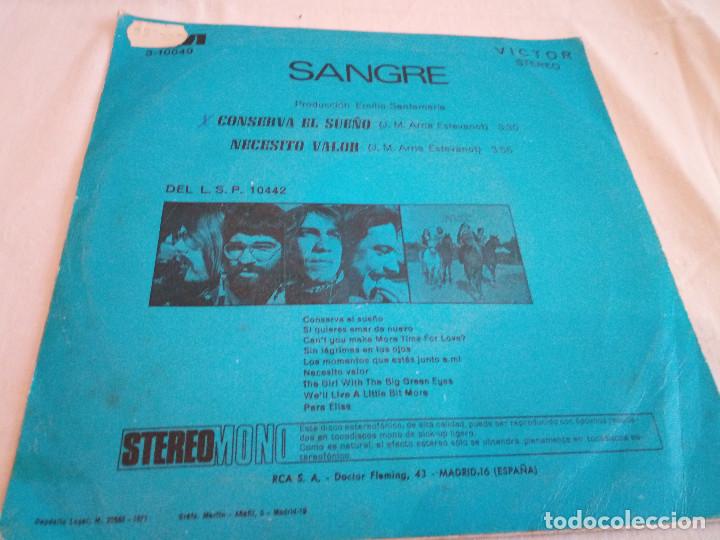 Discos de vinilo: 22-SINGLE SANGRE, conserva el sue&ntilde;o, 1971 - Foto 2