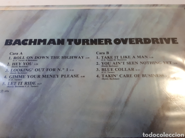 Discos de vinilo: BACHMAN TURNER OVERDRIVE - Foto 2