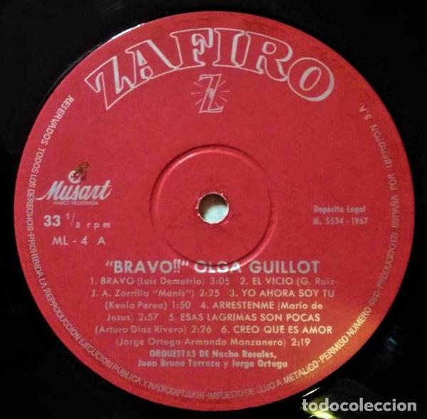 Discos de vinilo: Bravo !! - Olga Guillot - Foto 3