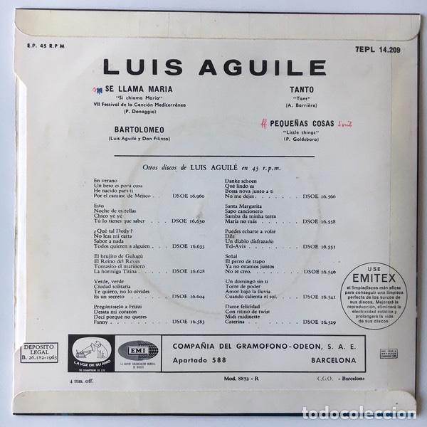 Discos de vinilo: Se Llama Maria - Luis Aguile - Foto 2