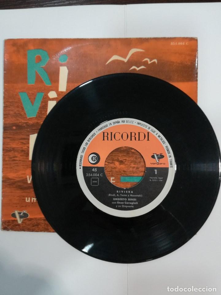 Discos de vinilo: UMBERTO BINDI: RIVIERA / VENTO DI MARE - Foto 3