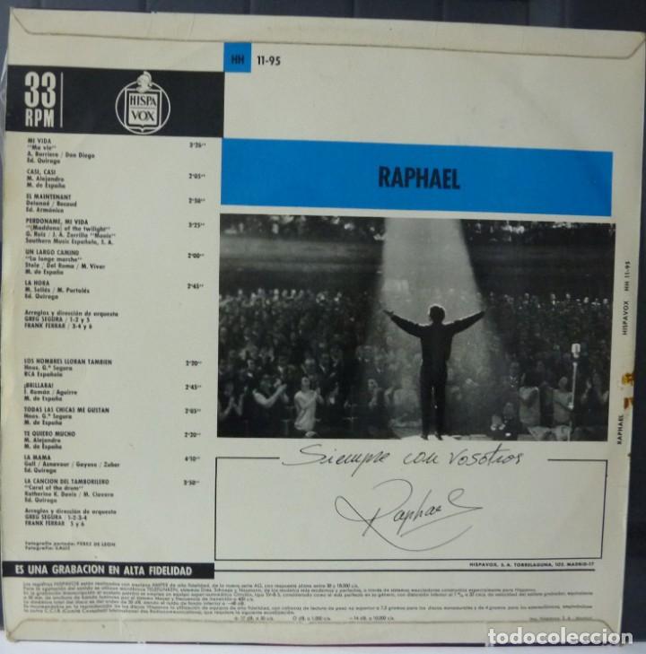 Discos de vinilo: RAPHAEL //MI VIDA+OTRAS // 1965 // (VG VG). LP - Foto 2