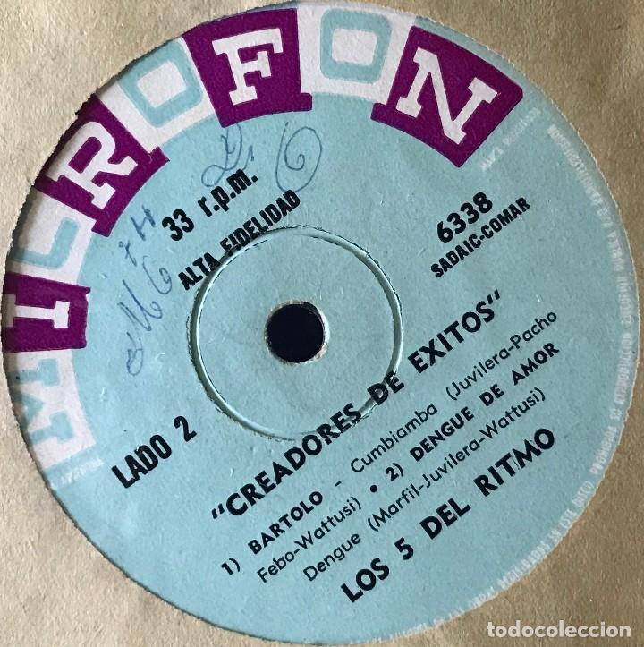 Discos de vinilo: EP argentino de Los 5 del Ritmo a&ntilde;o 1965 - Foto 2
