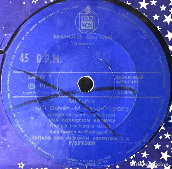 Discos de vinilo: Dos sencillos argentinos de Manolo Galv&aacute;n - Foto 3