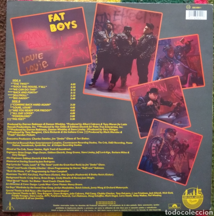 Discos de vinilo: Fat Boys&nbsp;&lrm;&ndash;&nbsp;Coming Back Hard Again - Foto 2