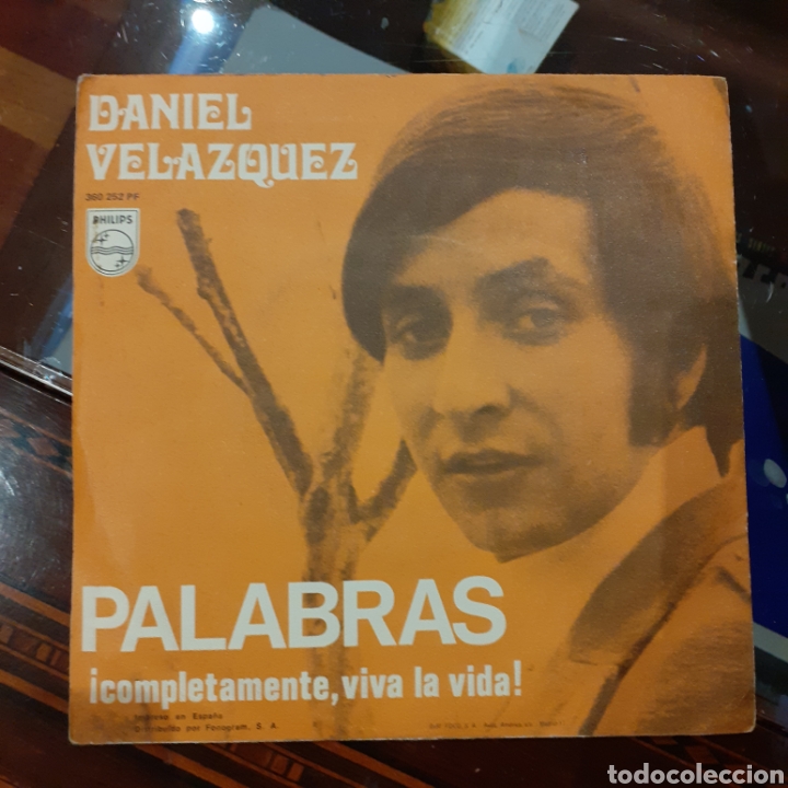 Discos de vinilo: Daniel Velazquez Palabras 360252PF Phillips 1969 single - Foto 2
