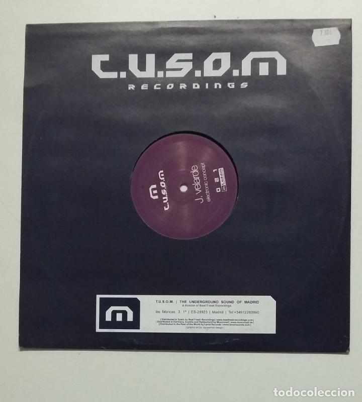 Discos de vinilo: J. VELARDE ELECTRONIC CONCEPT. C.U.S.O.M. MAXI SINGLE TDKDA64 - Foto 2