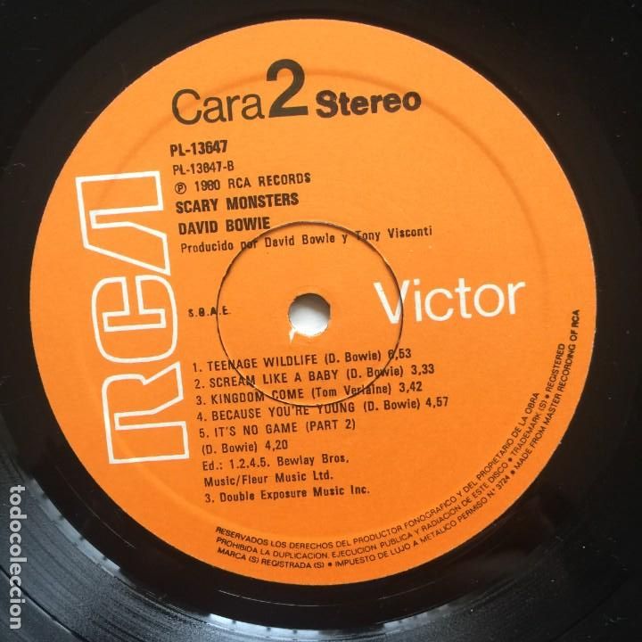 Discos de vinilo: David Bowie - Scary Monster - Foto 8
