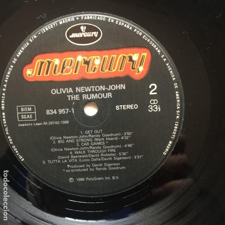 Discos de vinilo: Olivia Newton-John - The Rumour - Foto 8