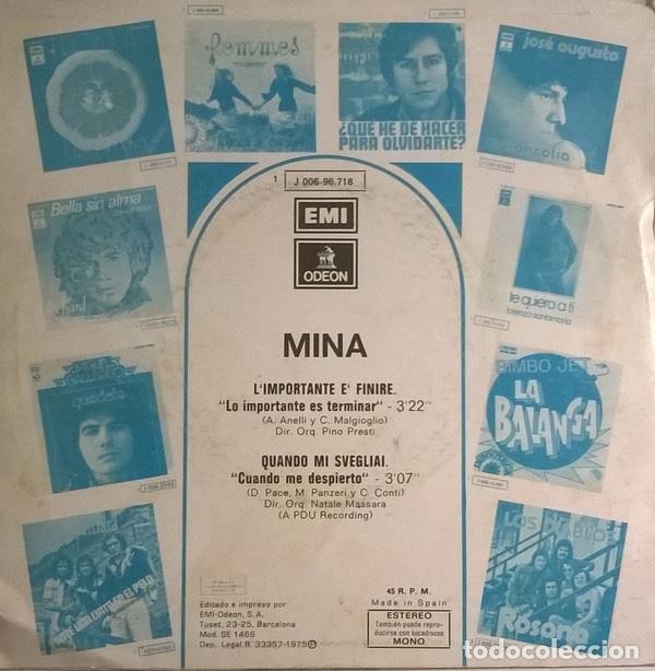 Discos de vinilo: LImportante &Egrave; Finire - Mina - Foto 2