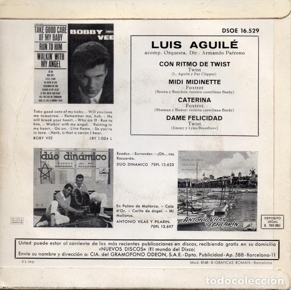 Discos de vinilo: Con Ritmo De Twist - Luis Aguile - Foto 2