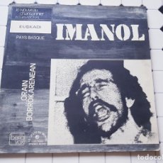 Discos de vinilo: LP-IMANOL-...ORAIN BORROKARENEANÉUSKADI-PAYS BASQUE-IBERIA VOX-1º LP 1972-FRANCIA-LE CHANT DU MONDEL. Lote 185978943