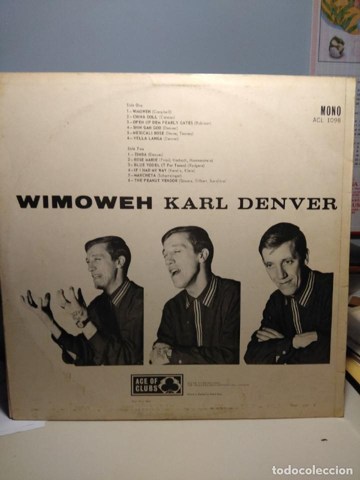Discos de vinilo: LP KARL DENVER : WIMOWEH - Foto 2