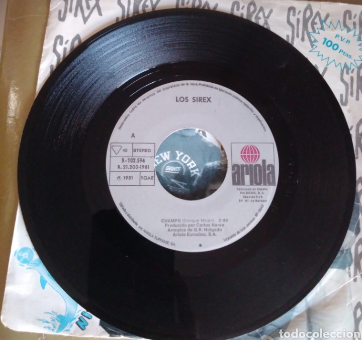 Discos de vinilo: Los sirex - Champ&uacute;. . - Foto 3