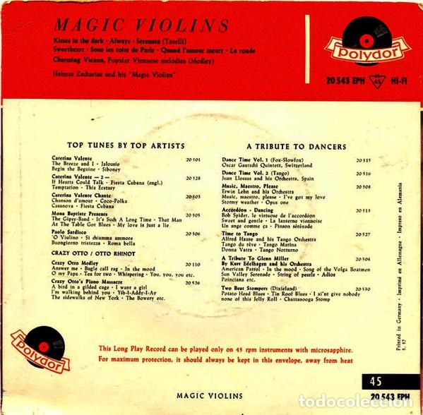 Discos de vinilo: Magic Violins - Helmut Zacharias - Foto 3