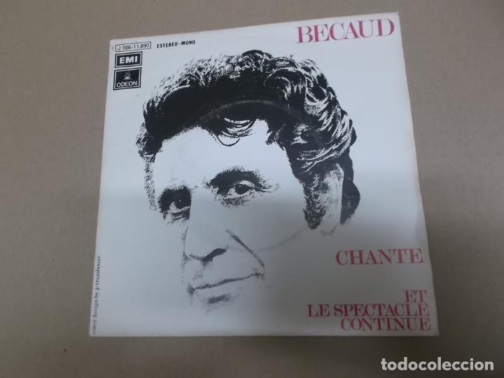Discos de vinilo: GILBERT BECAUD (SINGLE) CHANTE A&Ntilde;O &ndash; 1972 - PROMOCIONAL - Foto 1