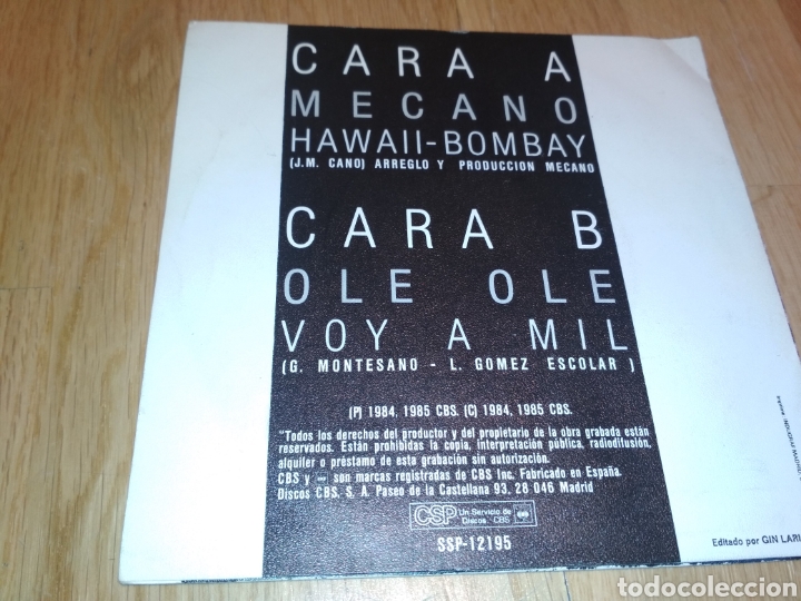 Discos de vinilo: Mecano Ol&eacute; ol&eacute; single de vinilo 7 Larios - Foto 1