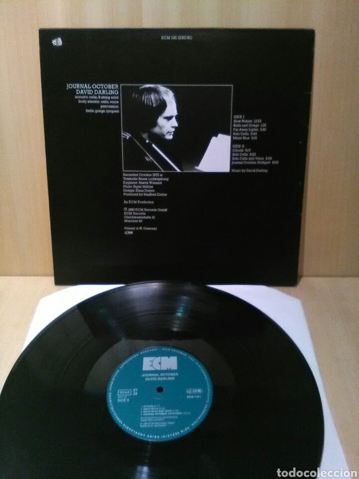 Discos de vinilo: David Darling. Journal October. Solo Cello. - Foto 2