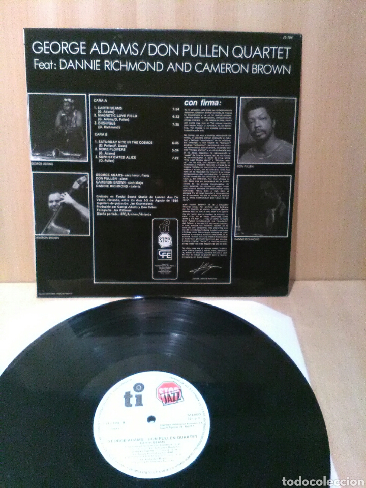 Discos de vinilo: George Adams/Don Pullen Quartet. Earth Beans. - Foto 2