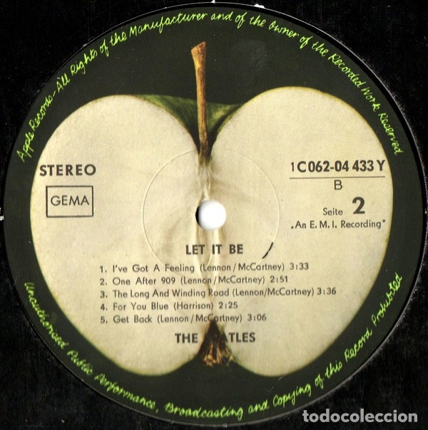 Discos de vinilo: The Beatles &lrm;&ndash; Let It Be -LP / Germany- - Foto 2