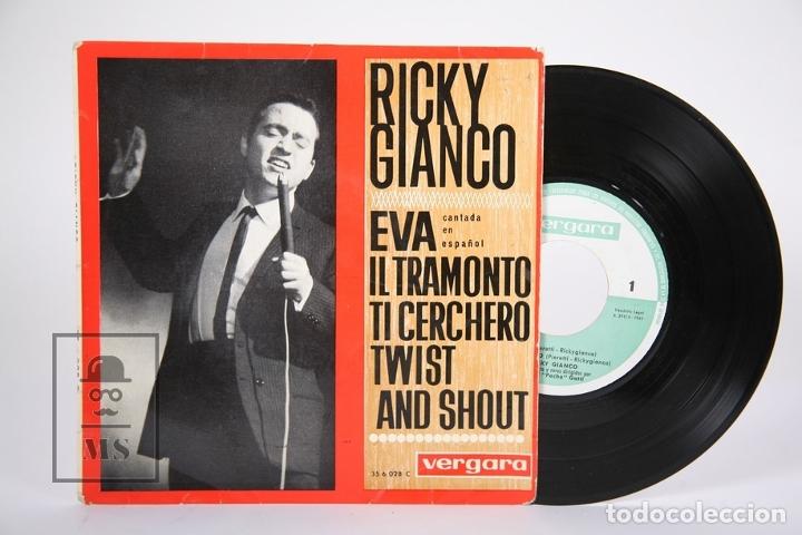 Dischi in vinile: Disco EP De Vinilo - Ricky Gianco / Eva, Iltramonto... - Vergara - A&ntilde;o 1963