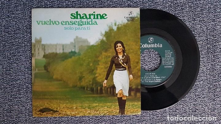 Discos de vinilo: Sharine - single. Vuelvo enseguida / Solo para ti. año 1.975