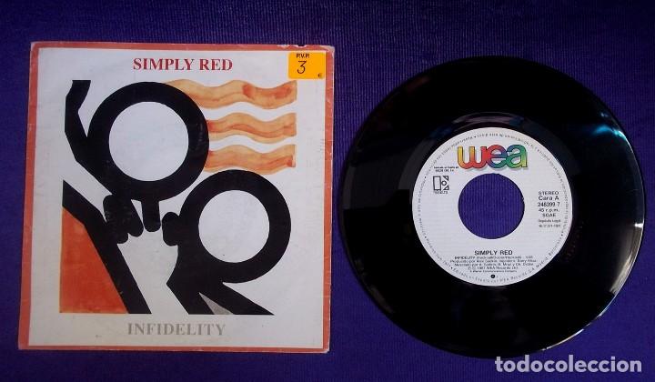 Discos de vinilo: DISCO SINGLE VINILO SIMPLY RED. INFIDELITY. 1987 B - Foto 1