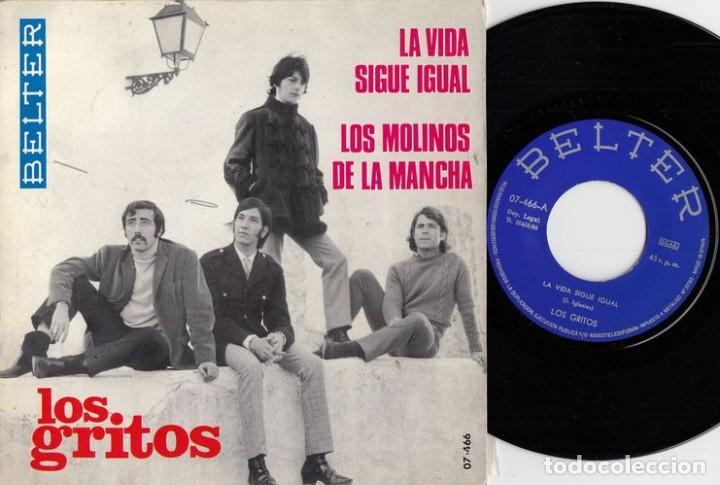 Discos de vinilo: LOS GRITOS - LA VIDA SIGUE IGUAL - SINGLE DE VINILO C-46