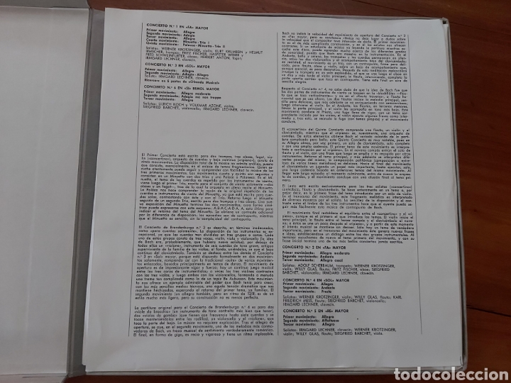 Discos de vinilo: BACH. CONCIERTOS DE BRANDERBURGO. - Foto 2